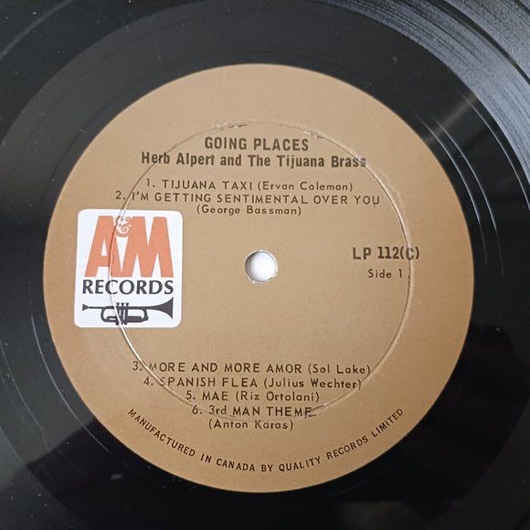 Herb Alpert and Tijuana Brass Going Places vinyl record, 1965 original record - Picture 9 of 10